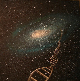 DNA spiral artwork
